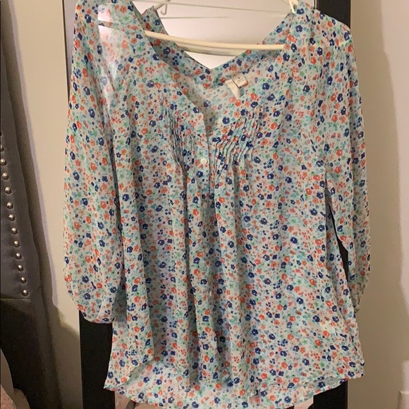 Lauren Conrad Floral Blouse - Picture 1 of 4